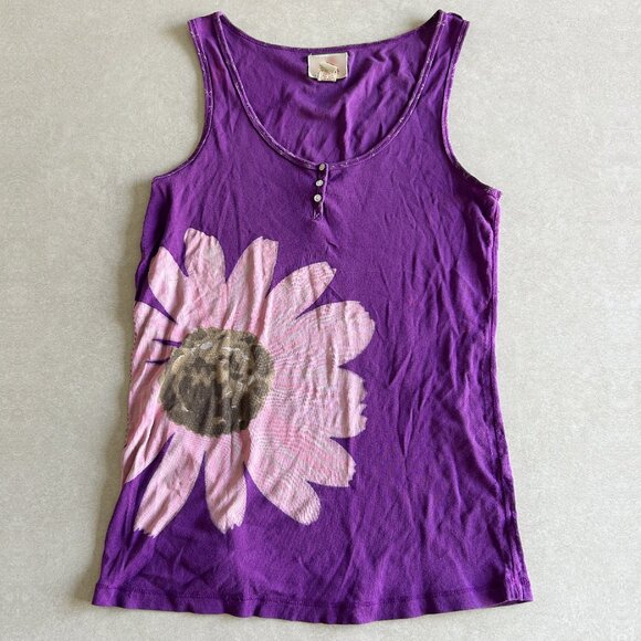 2000s Flower Henley Tank ASO Princess Protection Program / WoWP - Picture 4 of 9
